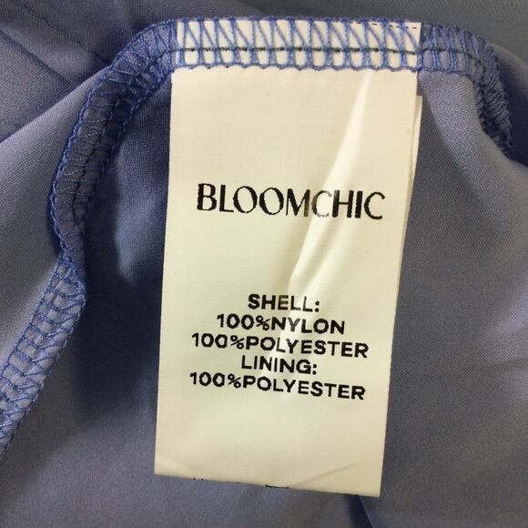 BLOOMCHIC 18-20 2X Plus Baby Blue V Neck Elastic Waist Tulle Midi Dress NWT B100 - Picture 9 of 9